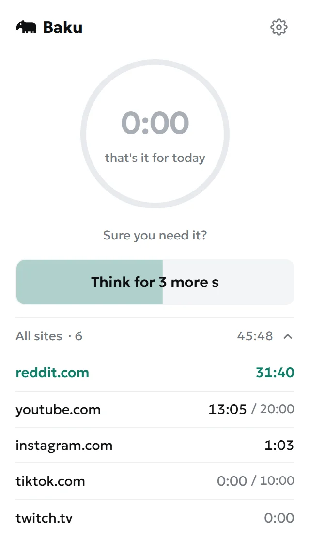 The pause before five more minutes